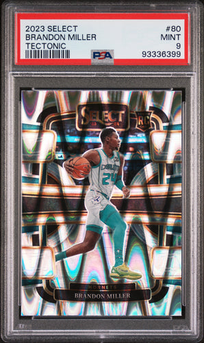 Brandon Miller 2023 Panini Select Tectonic #80 PSA 9