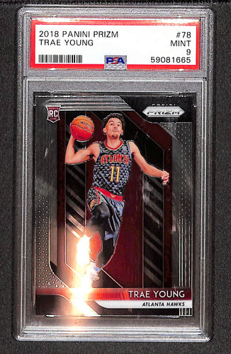 Trae Young 2018 Panini Prizm #78 PSA 9