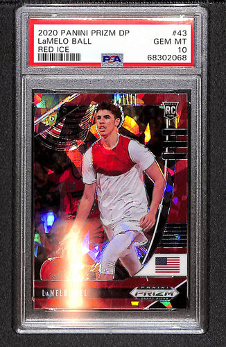 Lamelo Ball 2020 Panini Prizm Draft Picks Red Ice #43 PSA 10