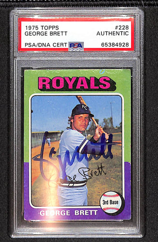 George Brett 1975 Topps #228 PSA/DNA Authentic Auto