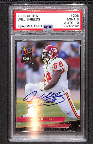 Will Shields 1993 Ultra #206 PSA/DNA 9 Auto 10