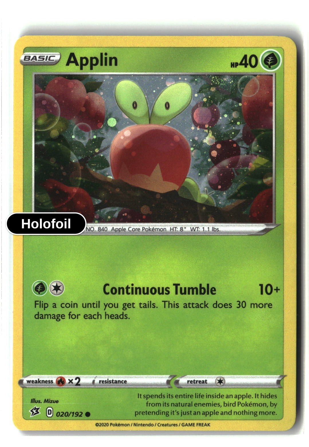 Applin - 020/192 (Cosmos Holo)