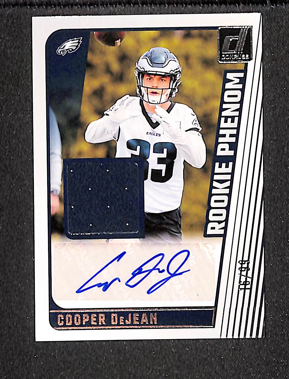 Cooper DeJean 2024 Donruss Rookie Phenom Jersey Autographs #RJA-CDE /99