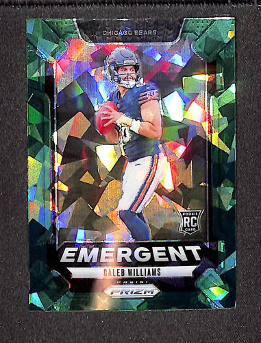 Caleb Williams 2024 Panini Prizm Emergent Green Ice Prizm #1