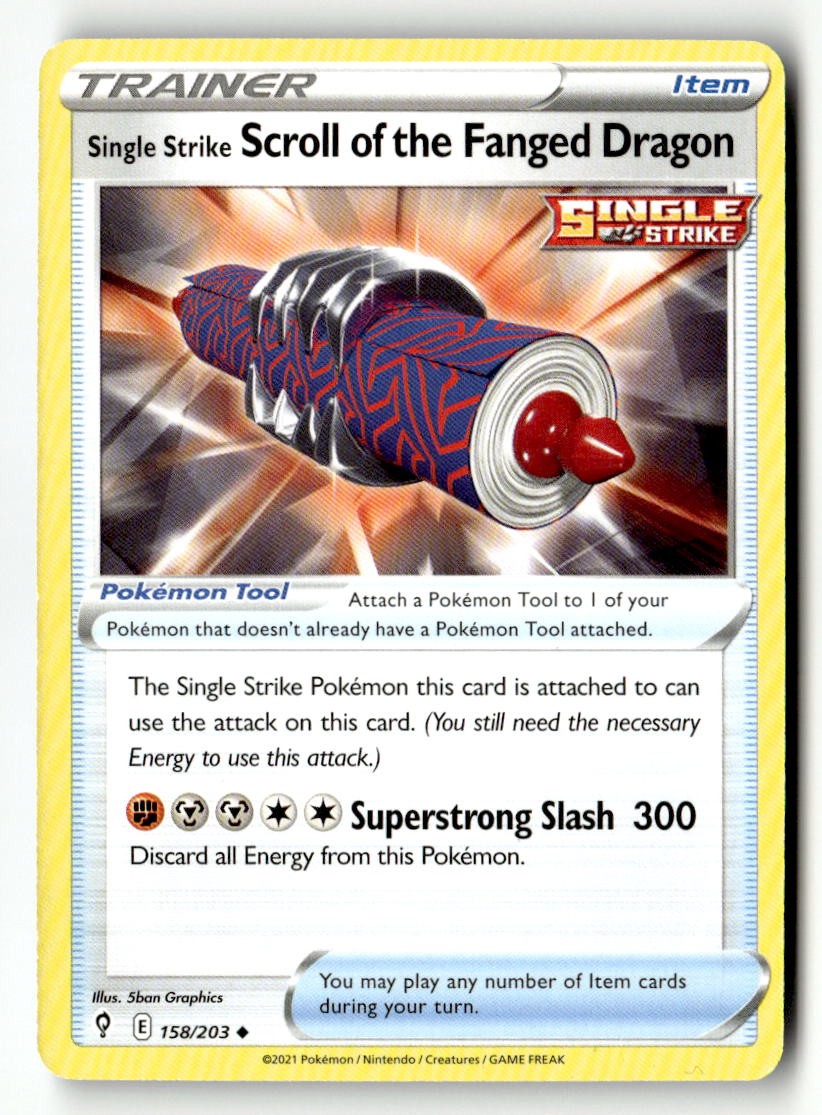 Single Strike Scroll of the Fanged Dragon - 158/203 - [SWSH07 - SWSH07: Evolving Skies]