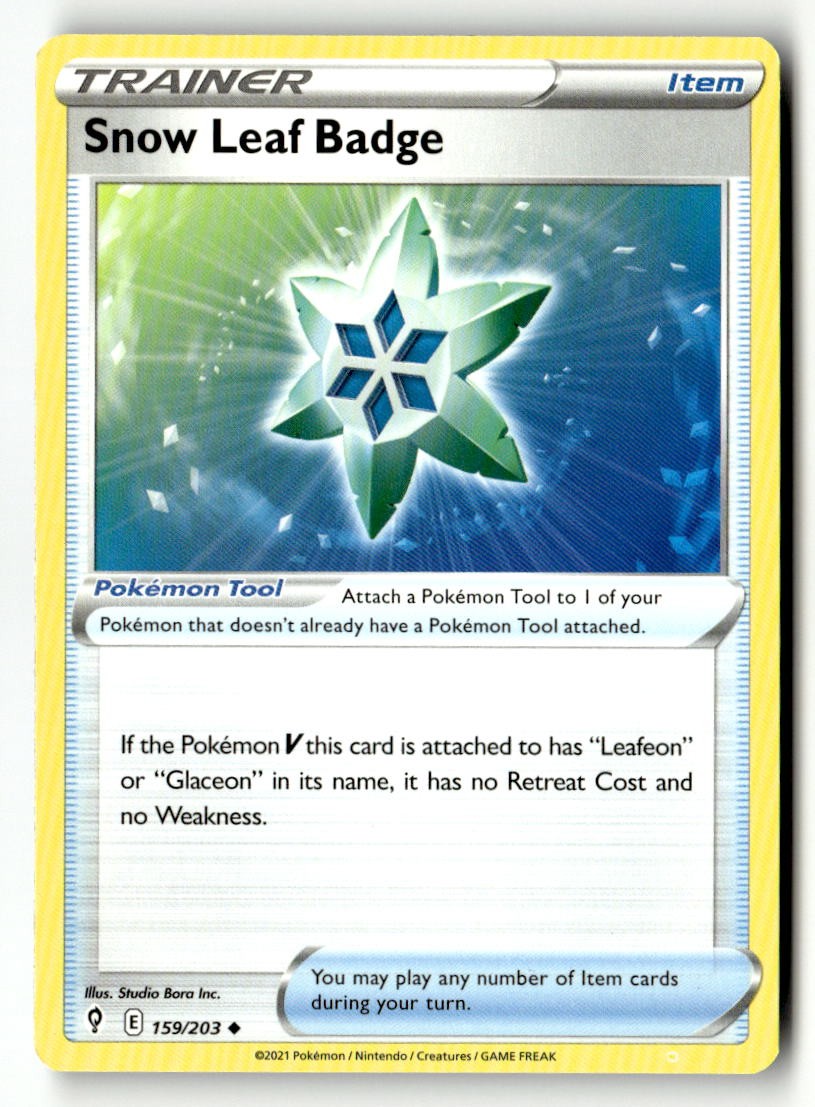 Snow Leaf Badge - 159/203 - [SWSH07 - SWSH07: Evolving Skies]