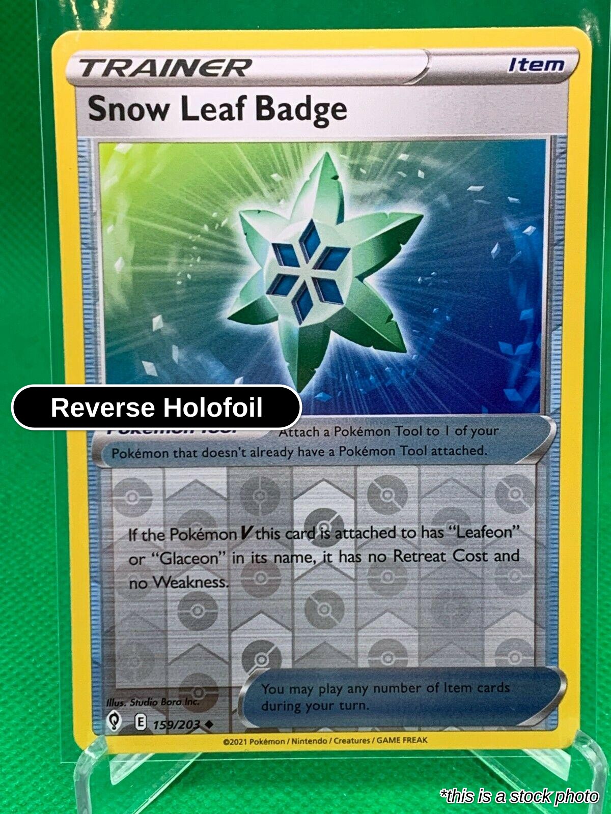 Snow Leaf Badge - 159/203 - [SWSH07 - SWSH07: Evolving Skies] - Reverse Holofoil