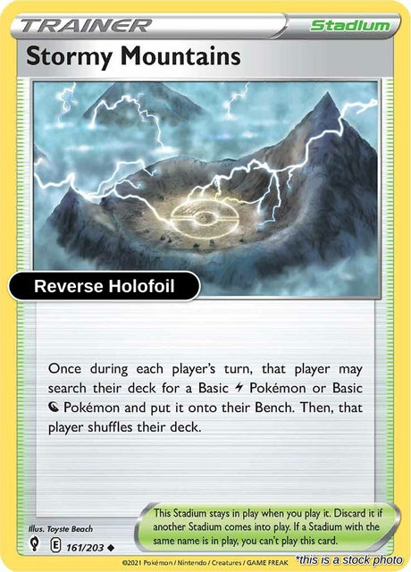 Stormy Mountains - 161/203 - [SWSH07 - SWSH07: Evolving Skies] - Reverse Holofoil