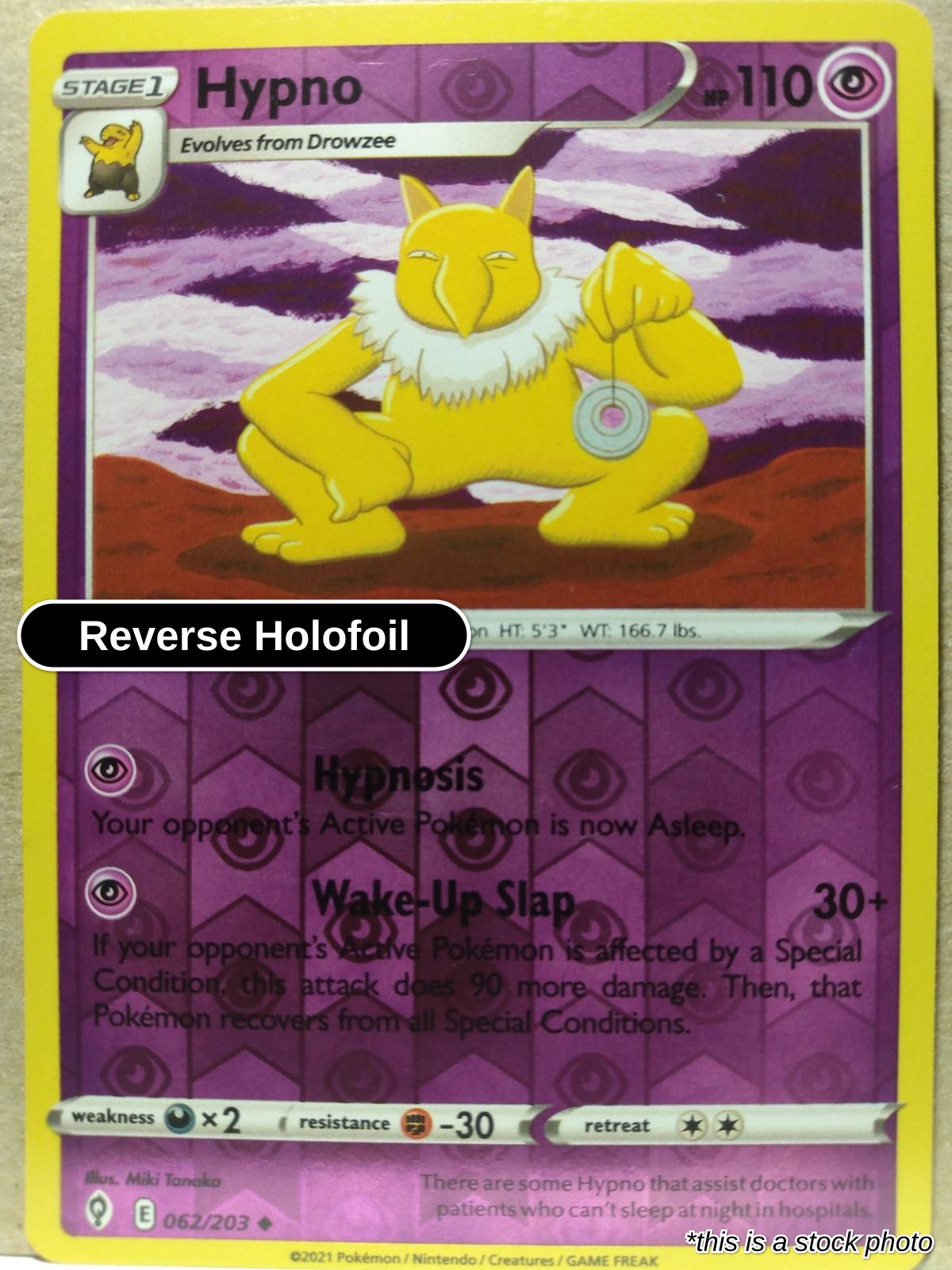 Hypno - 062/203 - [SWSH07 - SWSH07: Evolving Skies] - Reverse Holofoil