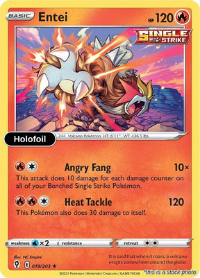 Entei - 019/203 - [SWSH07 - SWSH07: Evolving Skies] - Holofoil