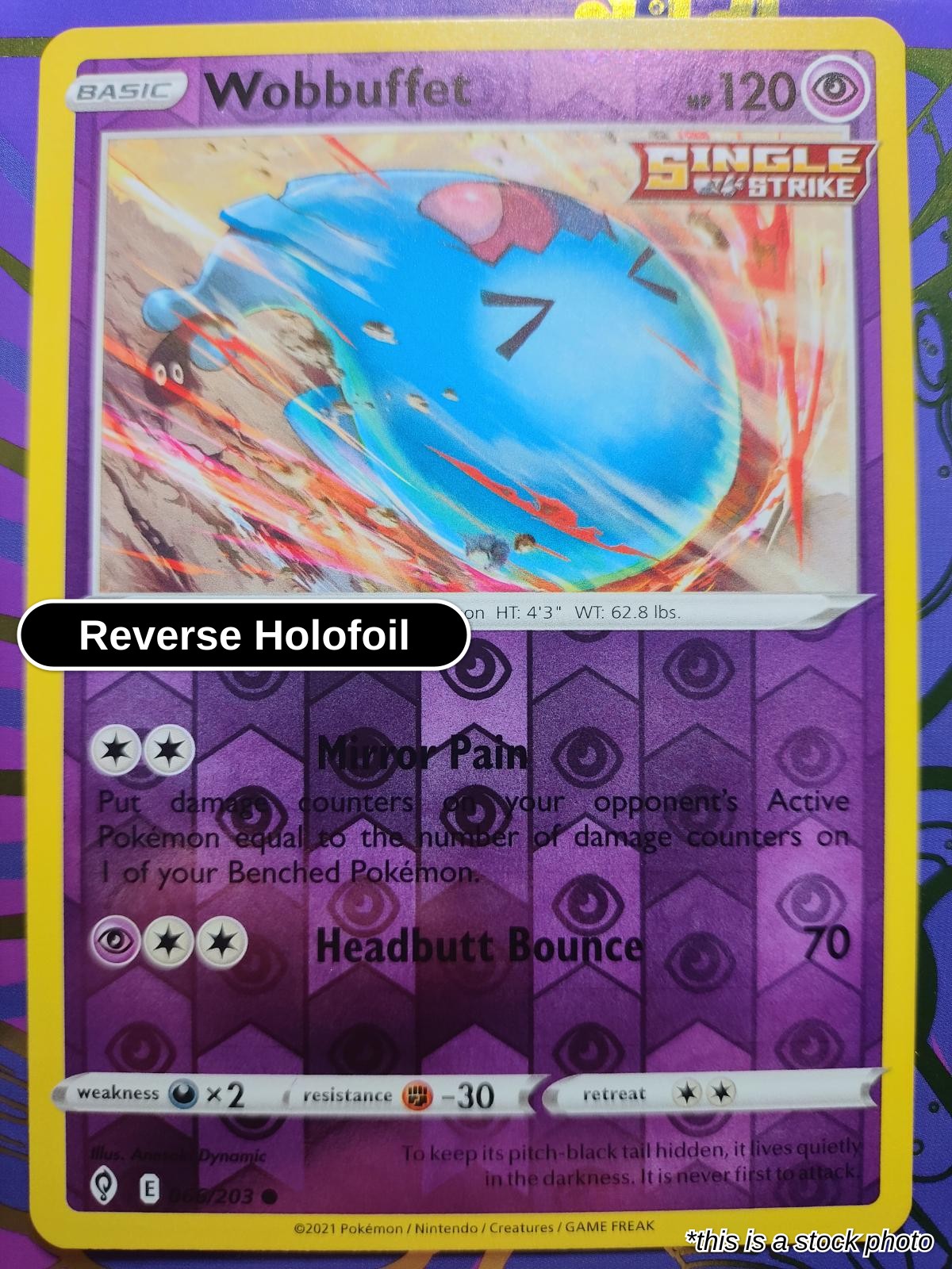 Wobbuffet - 066/203 - [SWSH07 - SWSH07: Evolving Skies] - Reverse Holofoil