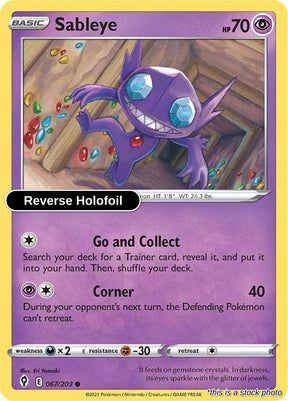 Sableye - 067/203 - [SWSH07 - SWSH07: Evolving Skies] - Reverse Holofoil