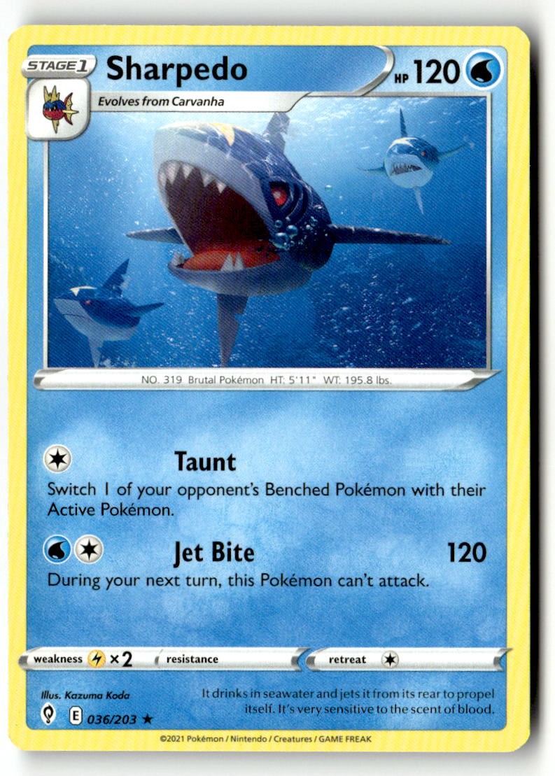 Sharpedo - 036/203 - [SWSH07 - SWSH07: Evolving Skies]
