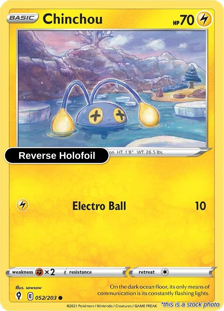 Chinchou - 052/203 - [SWSH07 - SWSH07: Evolving Skies] - Reverse Holofoil