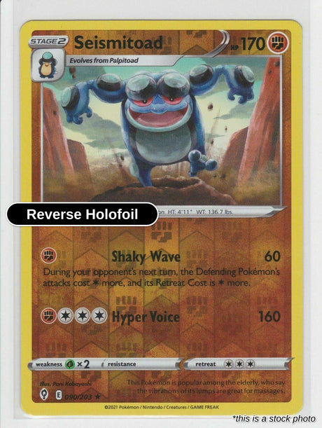 Seismitoad - 090/203 - [SWSH07 - SWSH07: Evolving Skies] - Reverse Holofoil