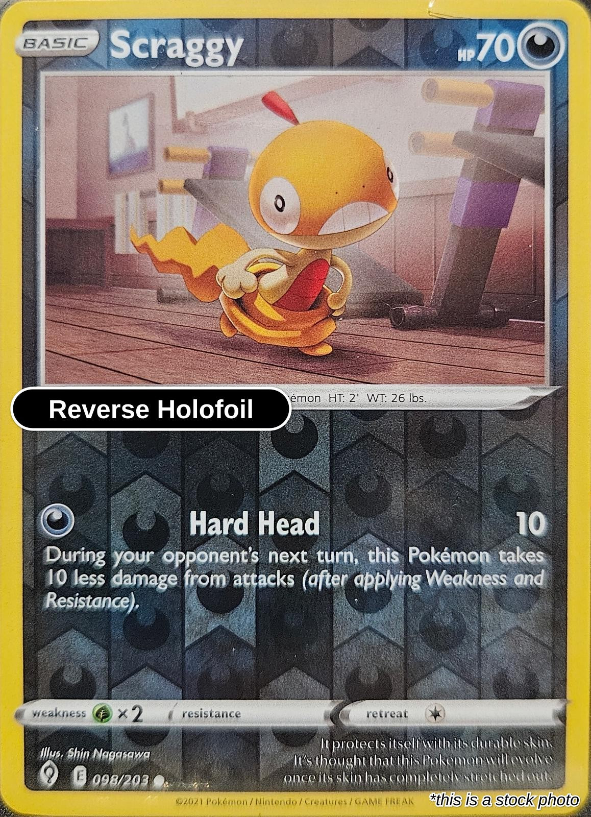 Scraggy - 098/203 - [SWSH07 - SWSH07: Evolving Skies] - Reverse Holofoil