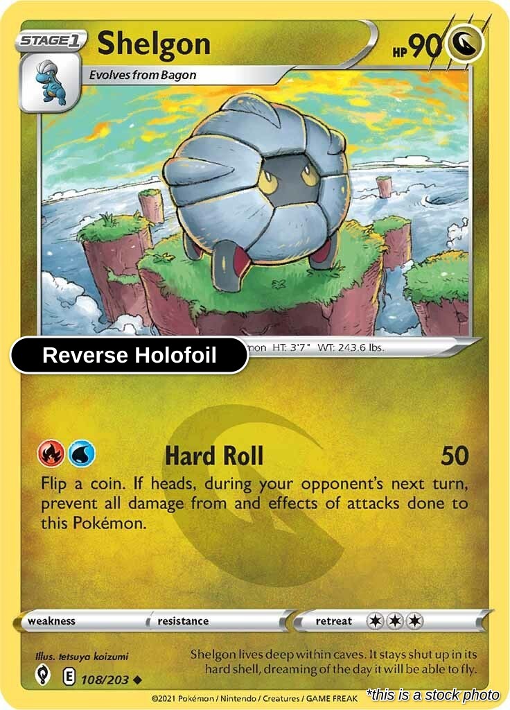 Shelgon - 108/203 - [SWSH07 - SWSH07: Evolving Skies] - Reverse Holofoil