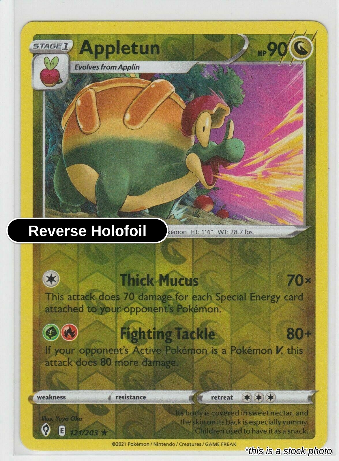 Appletun - 121/203 - [SWSH07 - SWSH07: Evolving Skies] - Reverse Holofoil