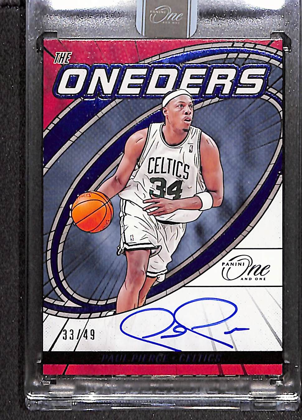 Paul Pierce 2023-24 Panini One and One The Oneders Signatures Blue /49 #TOS-PPC
