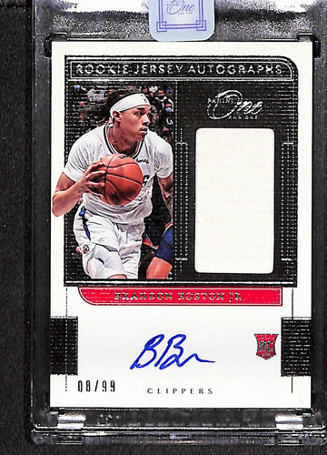 Brandon Boston Jr. 2021-22 One and One Rookie Jersey Autographs #RJ-BBJ #/99