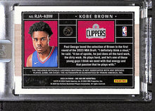 Load image into Gallery viewer, Kobe Brown 2023-24 Panini One and One Rookie Jersey Autographs /99 #RJA-KBW
