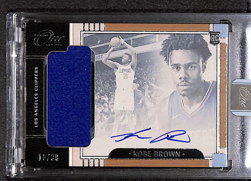Kobe Brown 2023-24 Panini One and One Rookie Jersey Autographs /99 #RJA-KBW