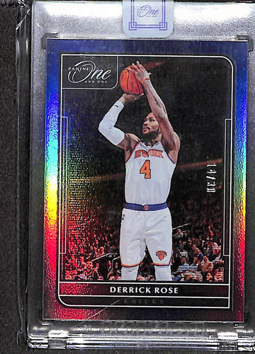 Derrick Rose 2021-22 Panini One and One Blue #96 #/30