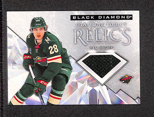 Liam Ohgren 2024-25 Upper Deck Black Diamond Diamond Debut Relics Jersey #DD-LO