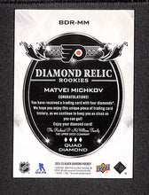 Load image into Gallery viewer, Matvei Michkov 2024-25 Black Diamond Diamond Relic Rookies #BDR-MM #/99
