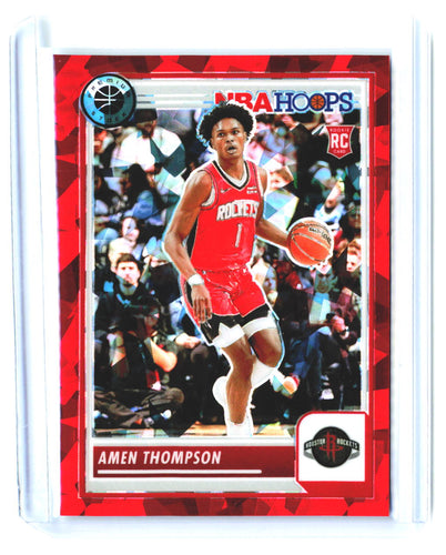 Amen Thompson 2023-24 Hoops Premium Stock Red Ice Prizm #86 #/99