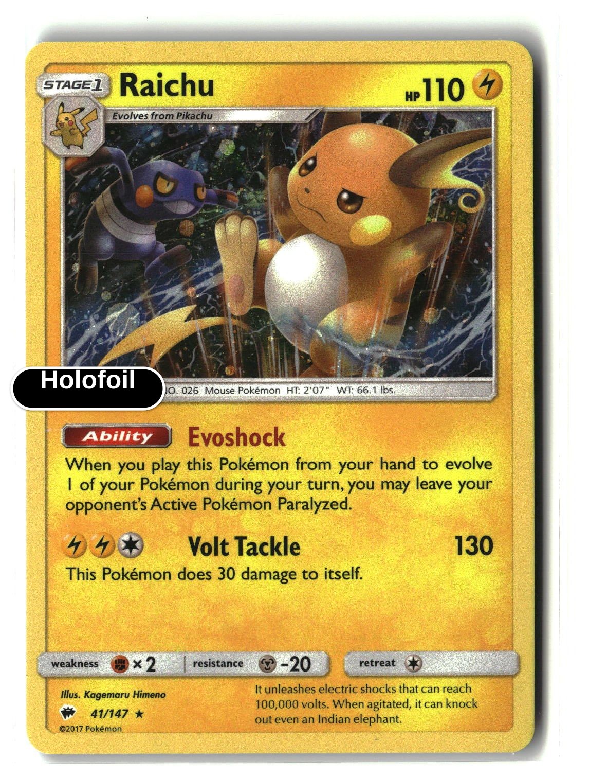 Raichu - 41/147 (Cosmos Holo)