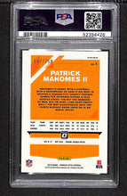 Load image into Gallery viewer, Patrick Mahomes II 2019 Panini Donruss Optic Aqua #1 /299 PSA 10
