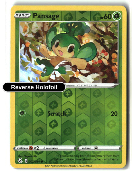 Pansage - 007/264 - [SWSH08 - SWSH08: Fusion Strike] - Reverse Holofoil