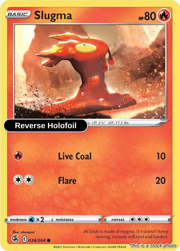 Slugma - 034/264 - [SWSH08 - SWSH08: Fusion Strike] - Reverse Holofoil