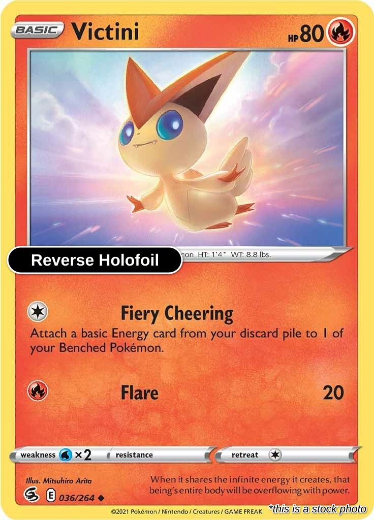 Victini - 036/264 - [SWSH08 - SWSH08: Fusion Strike] - Reverse Holofoil