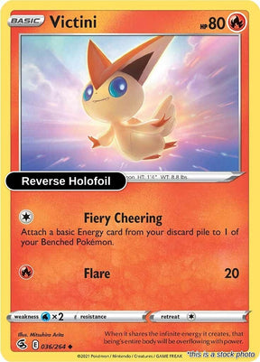 Victini - 036/264 - [SWSH08 - SWSH08: Fusion Strike] - Reverse Holofoil