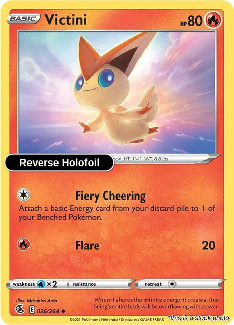 Victini - 036/264 - [SWSH08 - SWSH08: Fusion Strike] - Reverse Holofoil