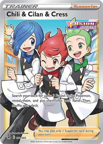 Image for Chili & Cilan & Cress (Full Art) (258/264) [SWSH08: Fusion Strike]