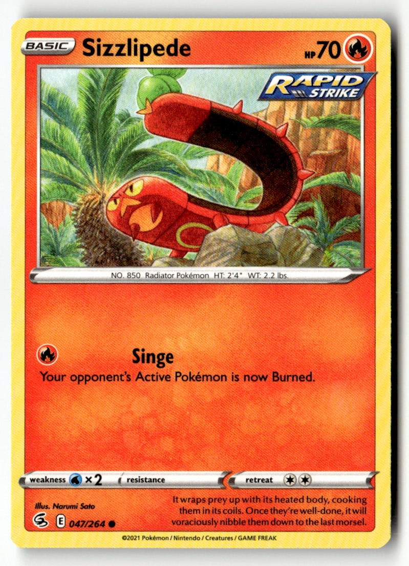 Sizzlipede (47) - 047/264 - [SWSH08 - SWSH08: Fusion Strike]