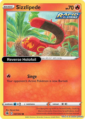 Sizzlipede (47) - 047/264 - [SWSH08 - SWSH08: Fusion Strike] - Reverse Holofoil