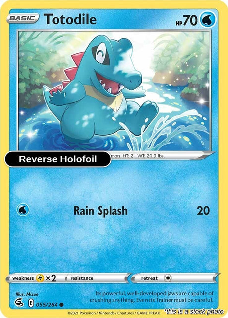 Totodile - 055/264 - [SWSH08 - SWSH08: Fusion Strike] - Reverse Holofoil