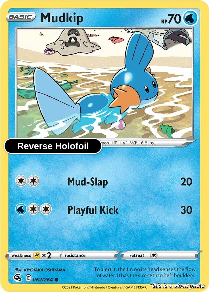 Mudkip - 062/264 - [SWSH08 - SWSH08: Fusion Strike] - Reverse Holofoil