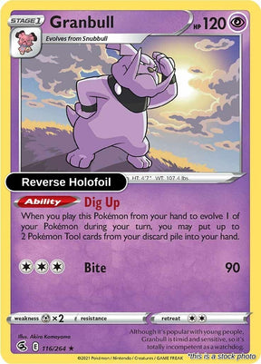 Granbull - 116/264 - [SWSH08 - SWSH08: Fusion Strike] - Reverse Holofoil