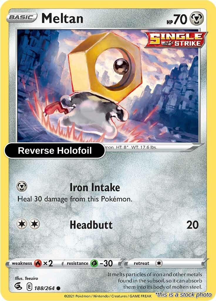 Meltan - 188/264 - [SWSH08 - SWSH08: Fusion Strike] - Reverse Holofoil