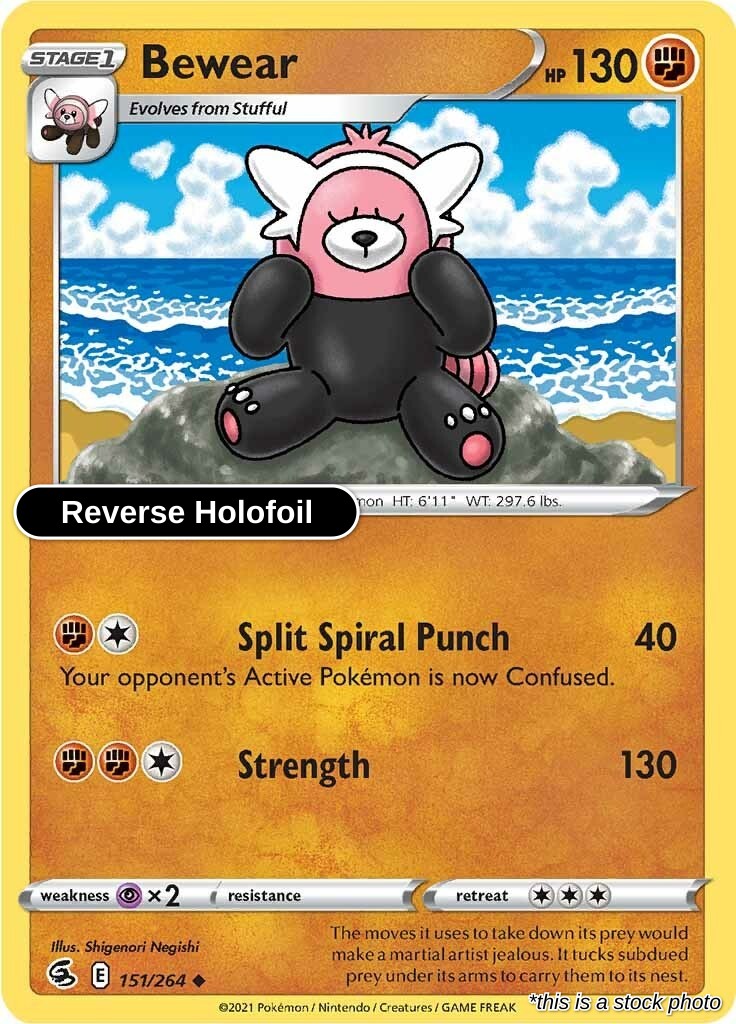 Bewear - 151/264 - [SWSH08 - SWSH08: Fusion Strike] - Reverse Holofoil