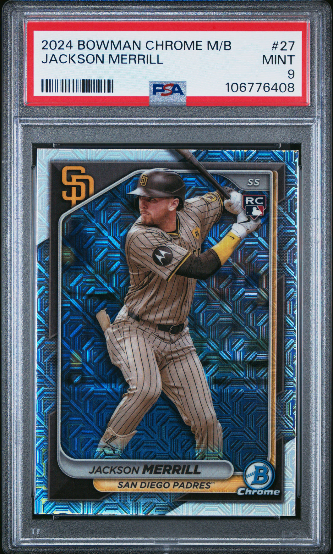Jackson Merrill 2024 Bowman Chrome Mega Box #27 PSA 9