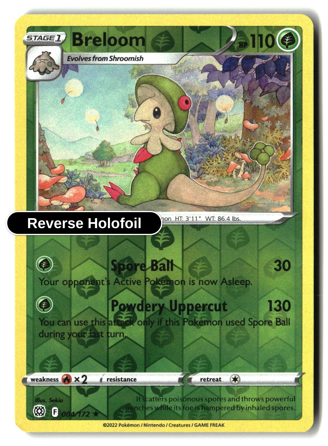 Breloom - 004/172 - [SWSH09 - SWSH09: Brilliant Stars] - Reverse Holofoil