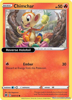 Chimchar - 024/172 - [SWSH09 - SWSH09: Brilliant Stars] - Reverse Holofoil