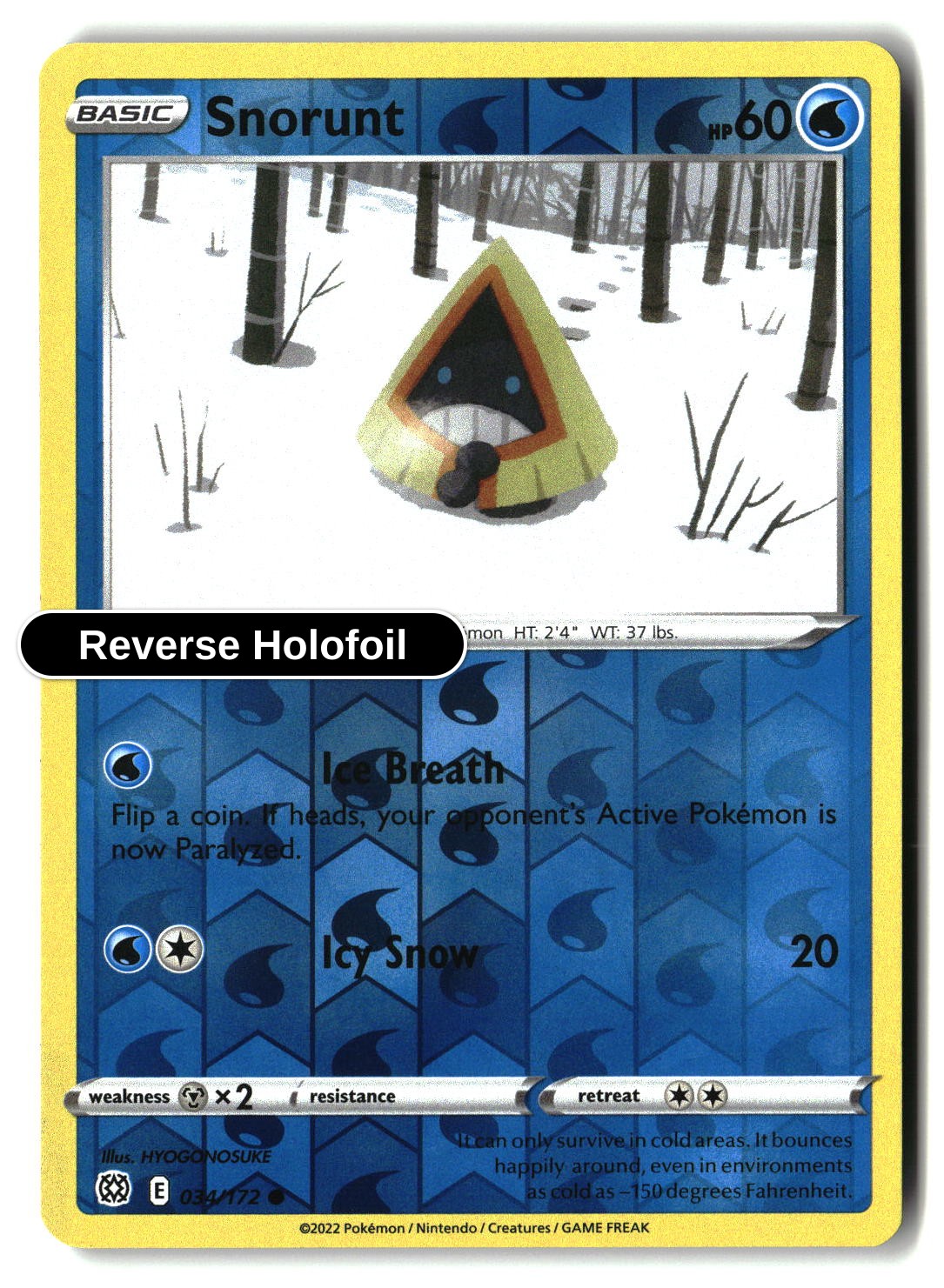 Snorunt - 034/172 - [SWSH09 - SWSH09: Brilliant Stars] - Reverse Holofoil