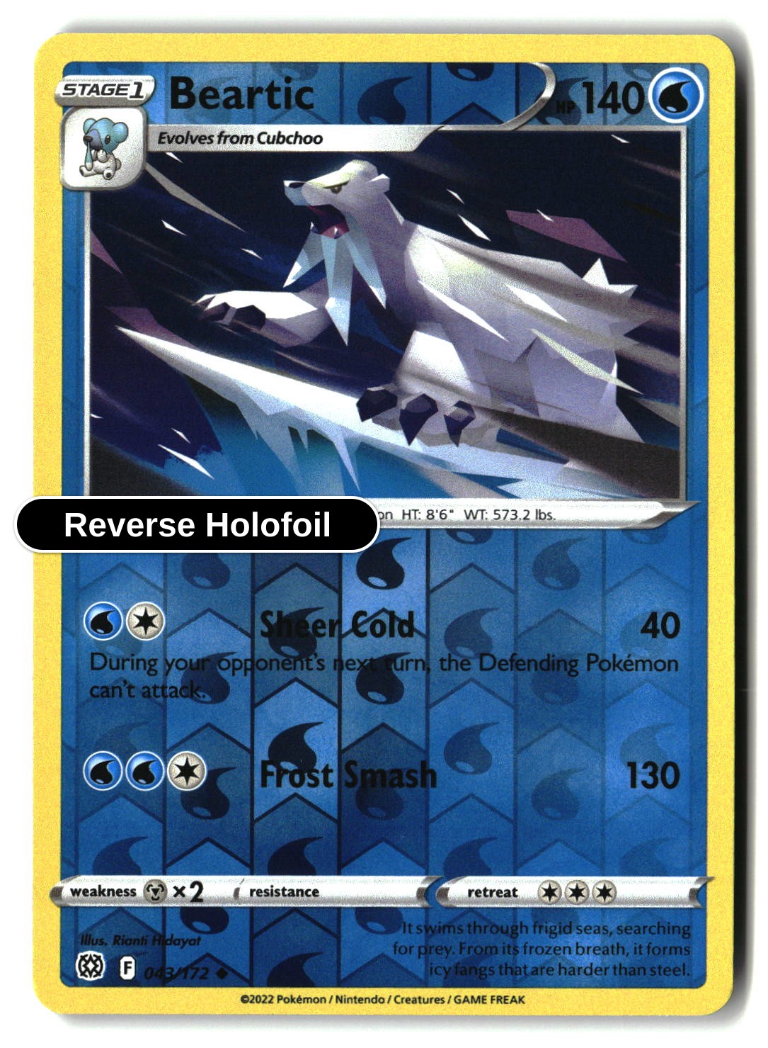 Beartic - 043/172 - [SWSH09 - SWSH09: Brilliant Stars] - Reverse Holofoil